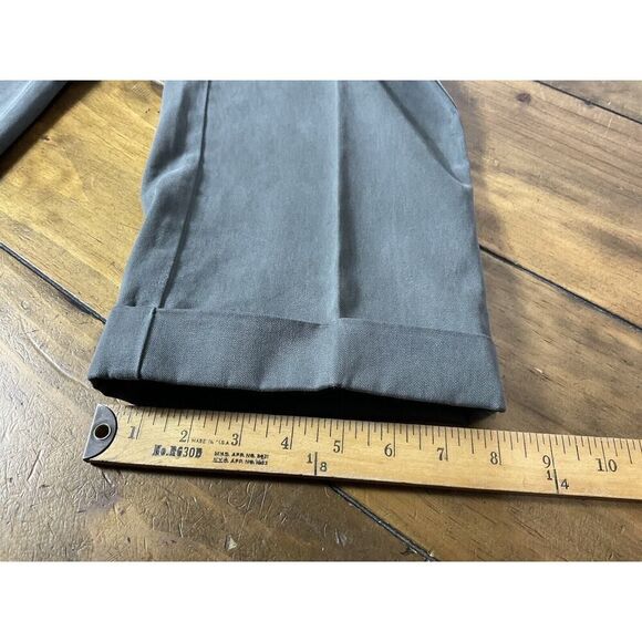 Peter Millar Pants Mens Size 36 Gray Pima Cotton Flat Front Cuffed Straight Leg - Picture 9 of 10